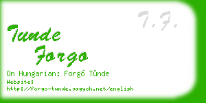 tunde forgo business card