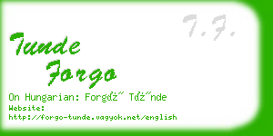 tunde forgo business card